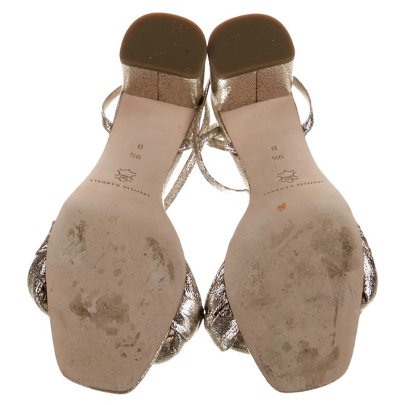 Loeffler Randall Avril Penny Braided Heels silver sz 9.5 - Picture 7 of 8